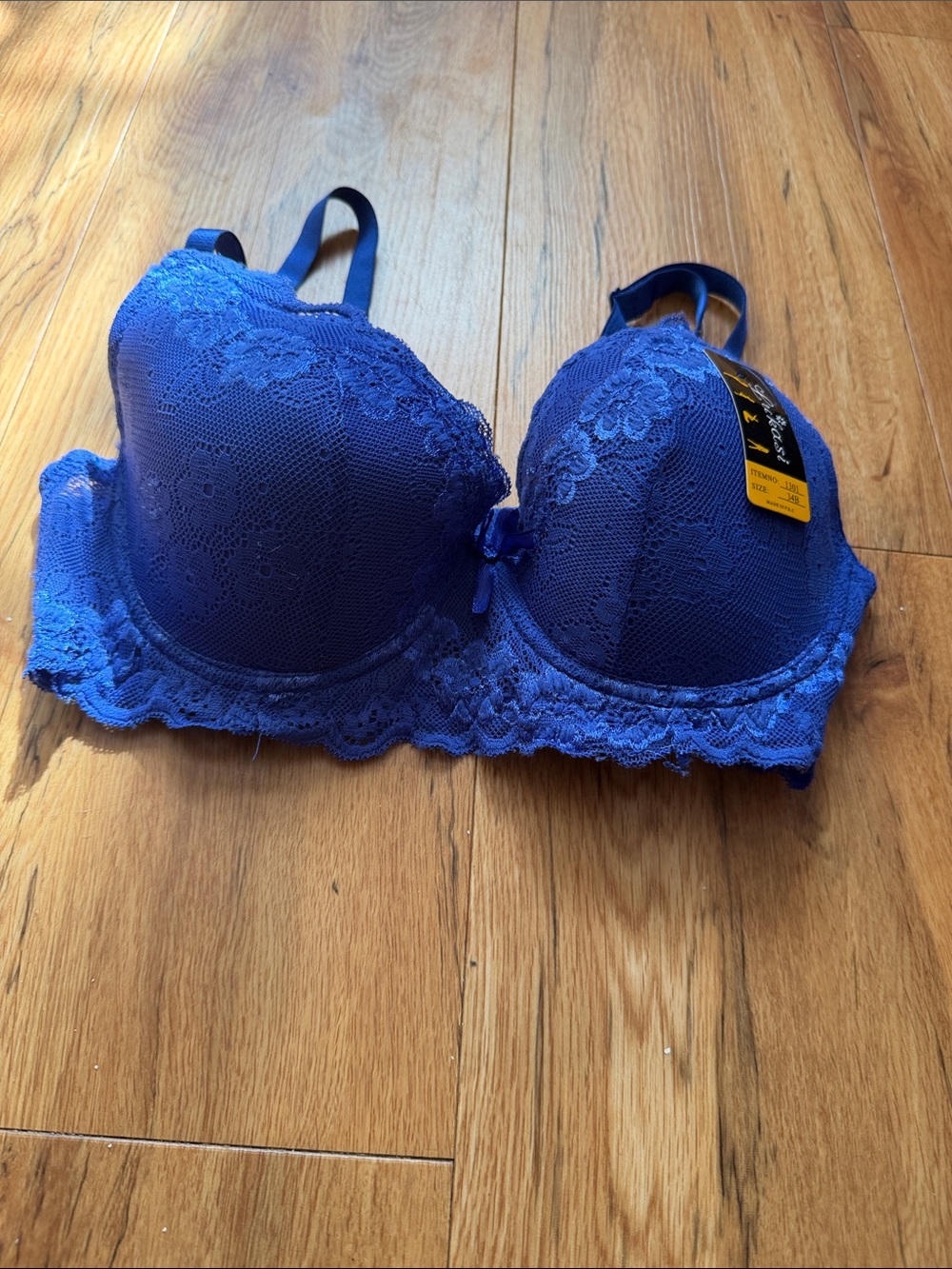Women's Lace T-Shirt Bra in Royal Blue